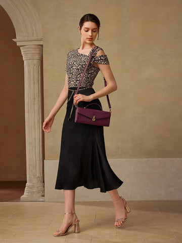 MOTF PREMIUM TEXTURED SQUARE TOP HANDLE BAG