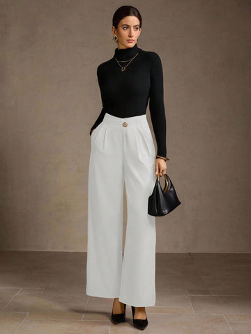 MOTF PREMIUM FOLD PLEATED SLANT POCKET PANTS