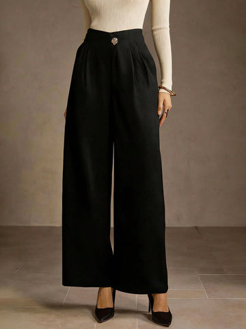 MOTF PREMIUM FOLD PLEATED SLANT POCKET PANTS