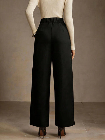 MOTF PREMIUM FOLD PLEATED SLANT POCKET PANTS