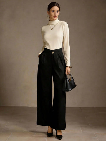 MOTF PREMIUM FOLD PLEATED SLANT POCKET PANTS