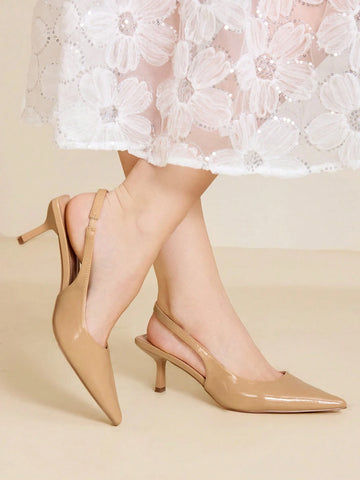 MOTF PREMIUM POINTED-TOE SIMPLE DAILY COMMUTE WOMEN HIGH-HEELED