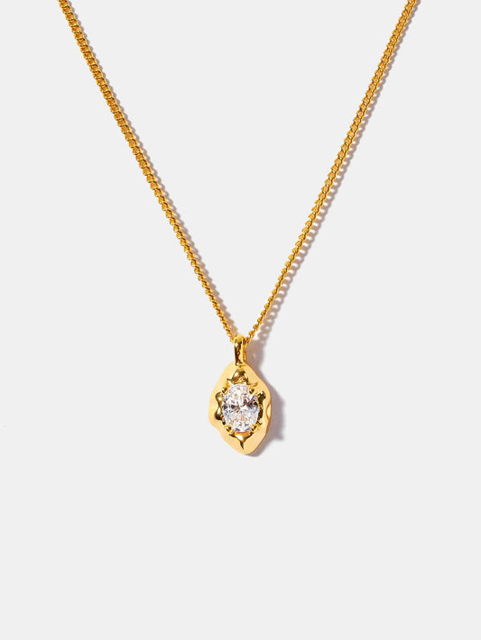 MOTF PREMIUM RHINESTONE DECOR GEOMETRIC PENDANT NECKLACE