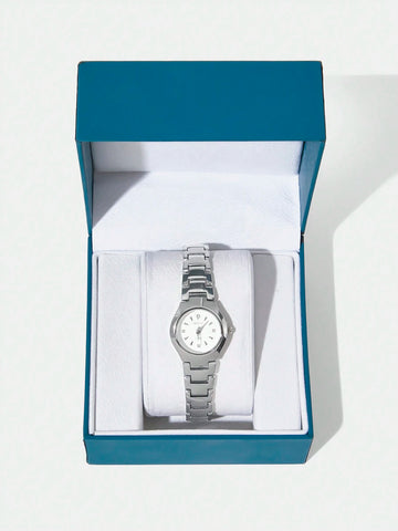 MOTF PREMIUM WOMEN'S FASHION MINIMALIST SILVER-WHITE WATCH