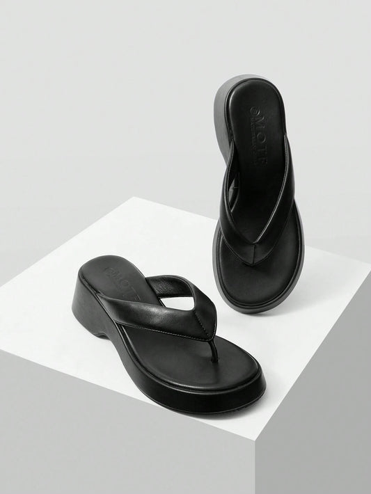 MOTF PREMIUM WOMEN'S SLIP-ON WEDGE HEEL PLATFORM SANDALS