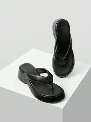 MOTF PREMIUM WOMEN'S SLIP-ON WEDGE HEEL PLATFORM SANDALS