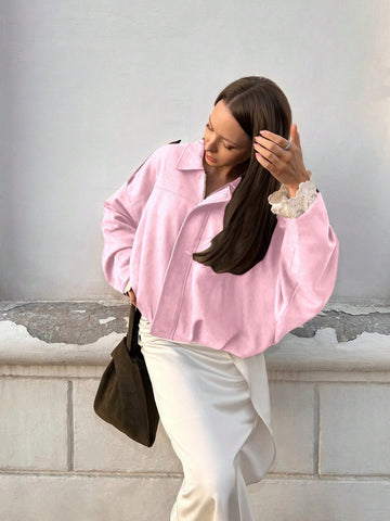 Women Casual Street Fashion Turndown Collar Jacket