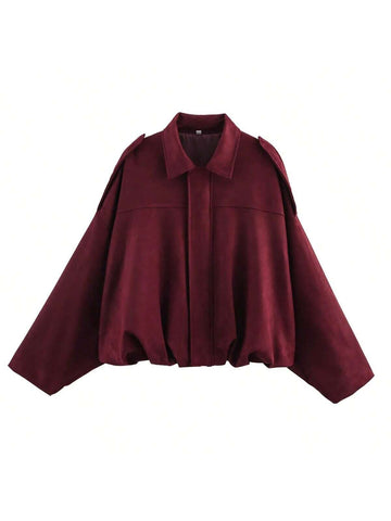 Women Casual Street Fashion Turndown Collar Jacket