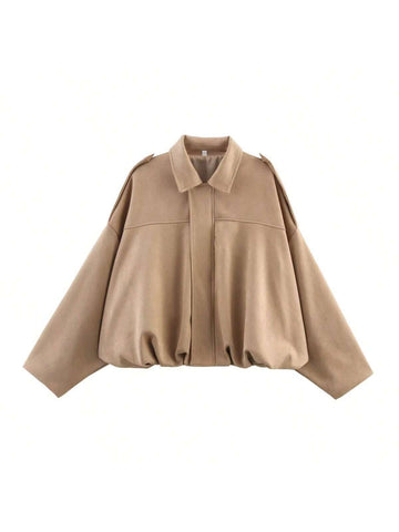 Women Casual Street Fashion Turndown Collar Jacket