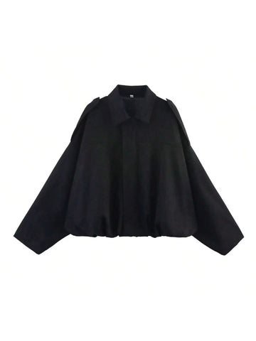 Women Casual Street Fashion Turndown Collar Jacket