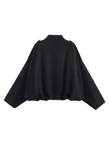 Women Casual Street Fashion Turndown Collar Jacket