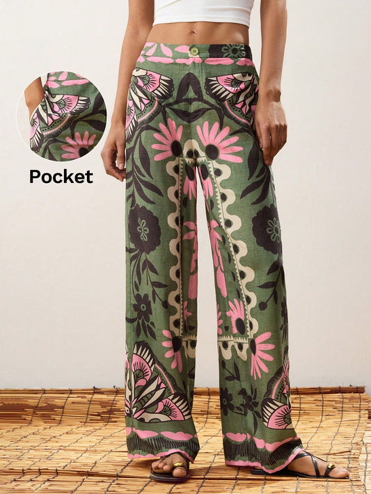 Floral Summer Boho Pants
