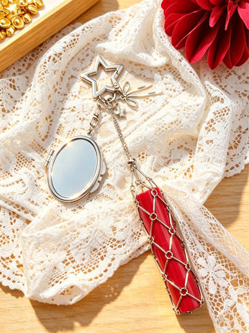 Metal Lipstick Holder Keychain