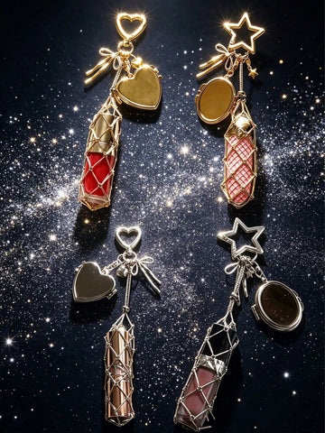 Metal Lipstick Holder Keychain