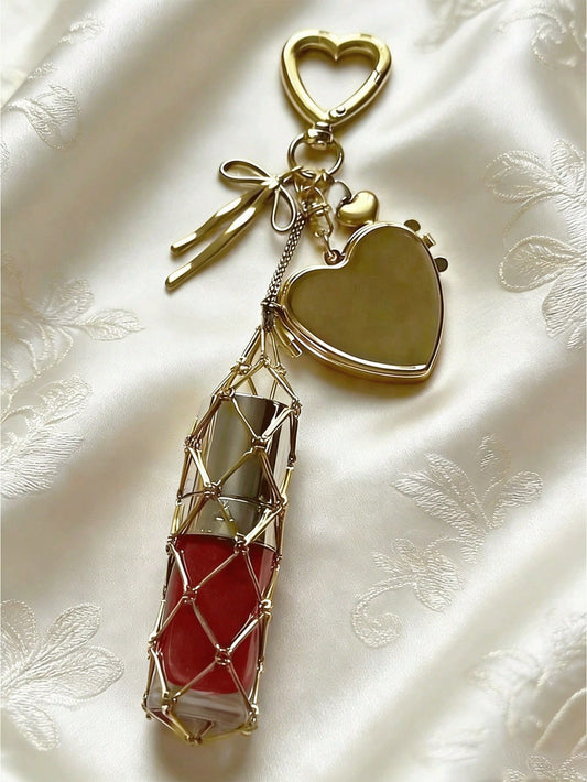Metal Lipstick Holder Keychain