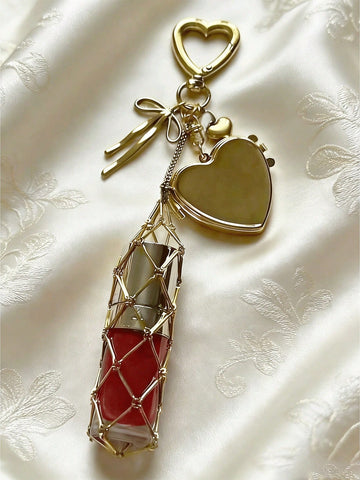 Metal Lipstick Holder Keychain