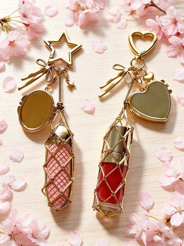 Metal Lipstick Holder Keychain