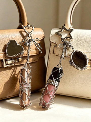Metal Lipstick Holder Keychain