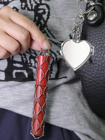 Metal Lipstick Holder Keychain