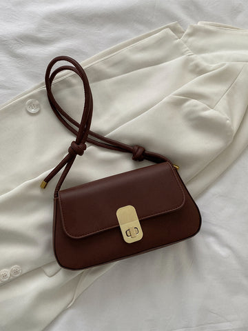 Minimalist Flap Baguette Bag