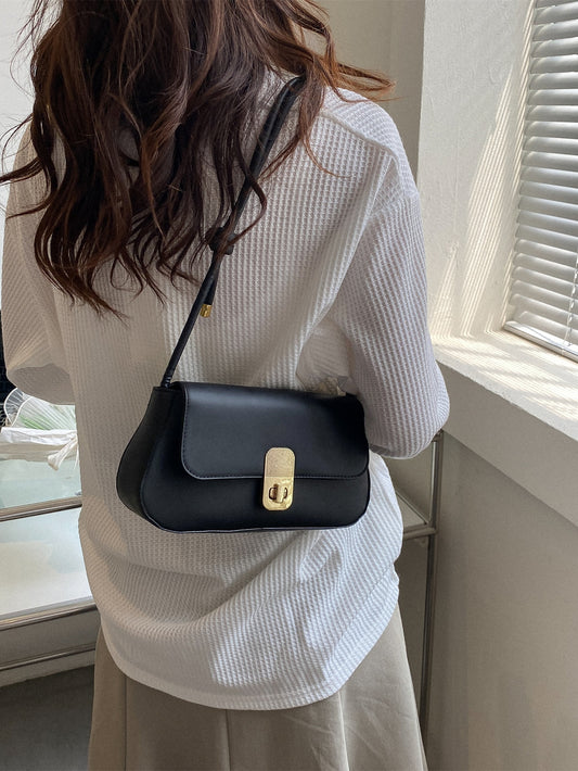 Minimalist Flap Baguette Bag