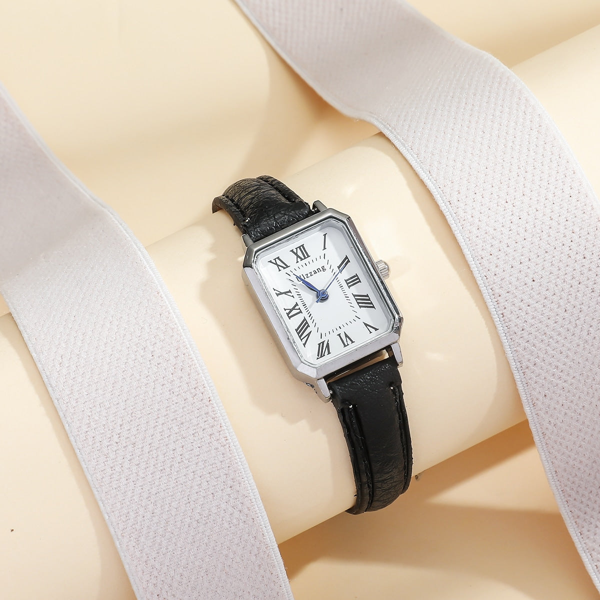 Minimalist Rectangle Pu Leather Strap Watch