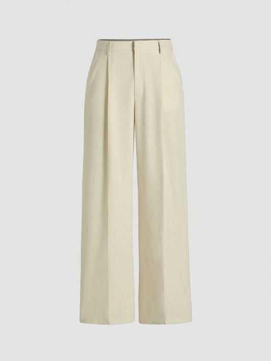 Minimalist Design Drape Effect Suit Pants