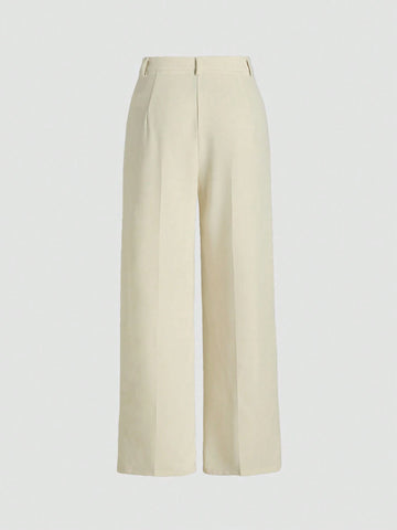 Minimalist Design Drape Effect Suit Pants