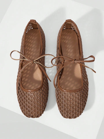 Fashion Round Toe Strap Ins Style Flat Shoes
