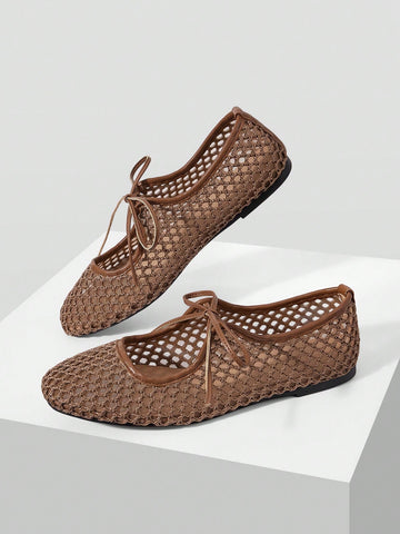 Fashion Round Toe Strap Ins Style Flat Shoes