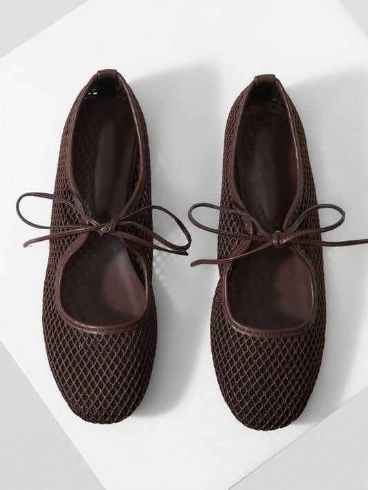 Fashion Round Toe Strap Ins Style Flat Shoes