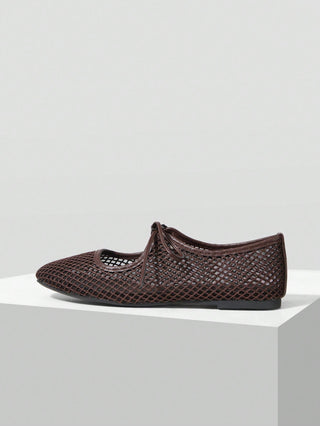 Fashion Round Toe Strap Ins Style Flat Shoes