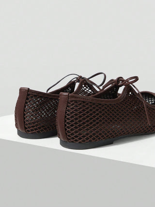 Fashion Round Toe Strap Ins Style Flat Shoes