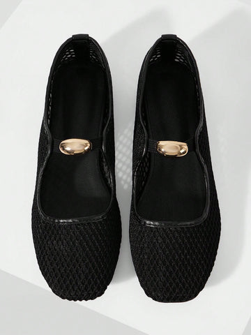Fashion Round Toe Strap Ins Style Flat Shoes