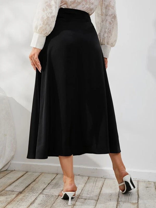 Modely Button Detail Split Thigh Skirt