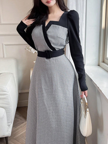 Women's Long Sleeve Long Dress