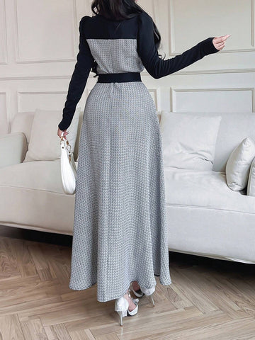 Women's Long Sleeve Long Dress