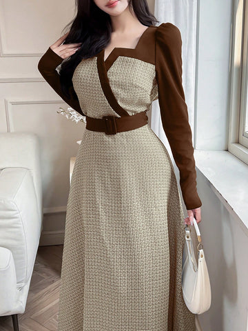 Women's Long Sleeve Long Dress