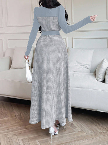 Women's Long Sleeve Long Dress