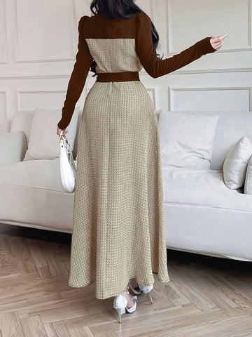 Women's Long Sleeve Long Dress