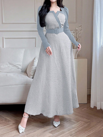 Women's Long Sleeve Long Dress