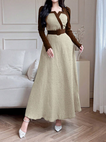 Women's Long Sleeve Long Dress