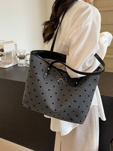 New Floral Pattern PU Tote Bag