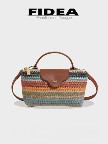 Fashionable Solid Color Minimalist PU Bucket Bag