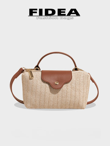 Fashionable Solid Color Minimalist PU Bucket Bag