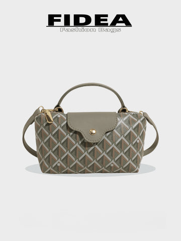 Fashionable Solid Color Minimalist PU Bucket Bag