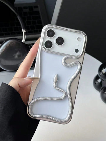 New Fashionable & Personalized Hollow Electroplated Snake Design Phone Case