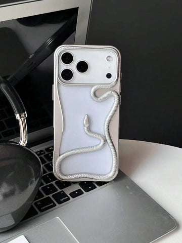 New Fashionable & Personalized Hollow Electroplated Snake Design Phone Case