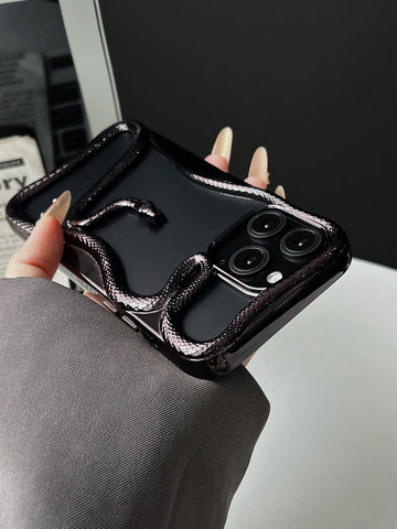 New Fashionable & Personalized Hollow Electroplated Snake Design Phone Case