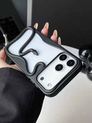 New Fashionable & Personalized Hollow Electroplated Snake Design Phone Case